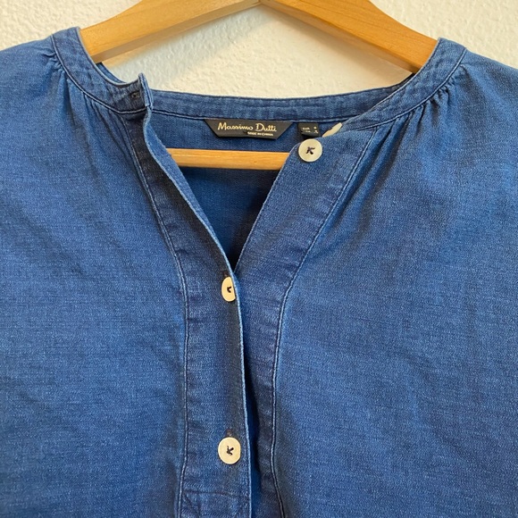 Massimo Dutti Navy Popover Blouse - Picture 5 of 12